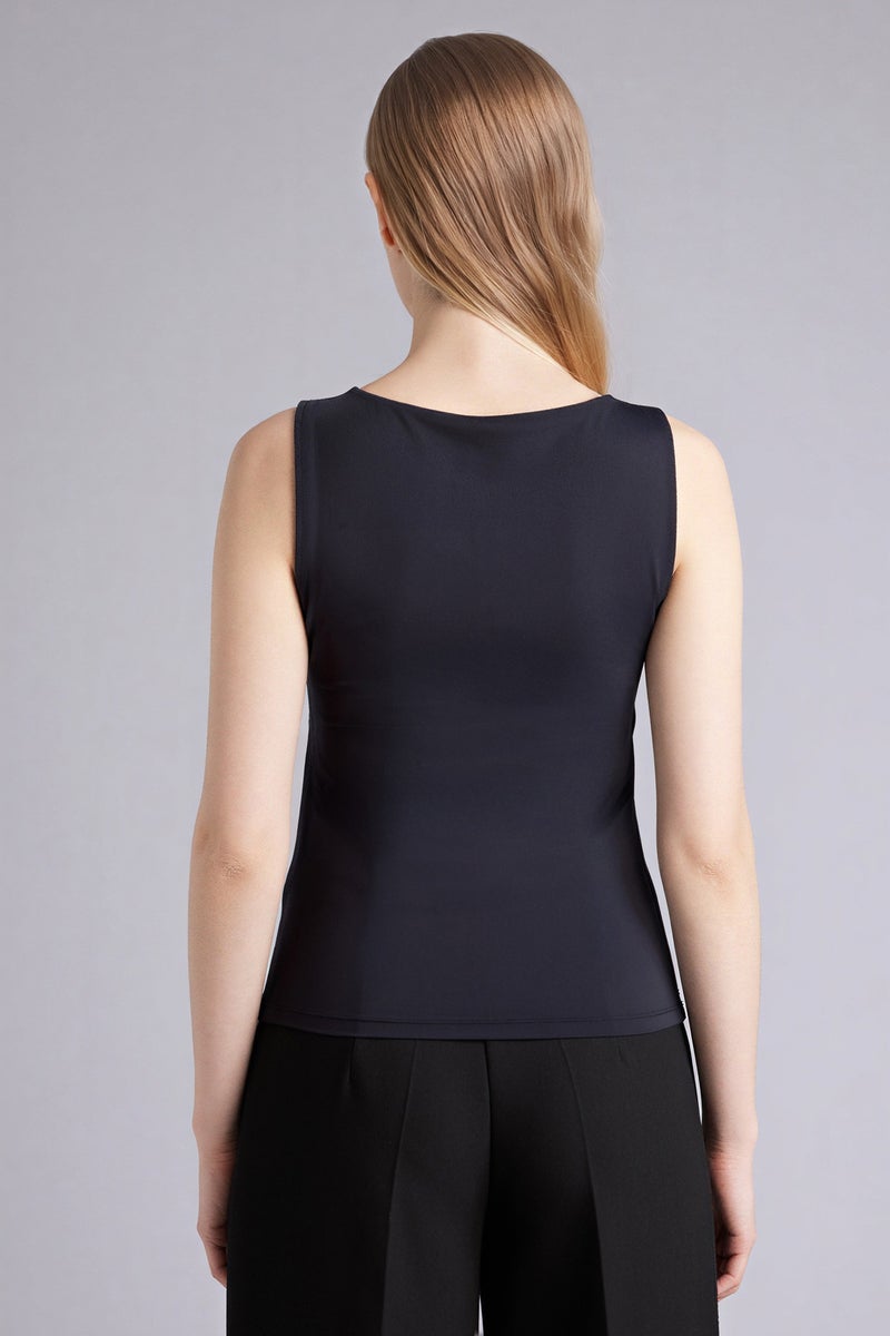 ديفاكتو تانك توب بيزك سادة سليم فيت بياقة مربعة - Image 3